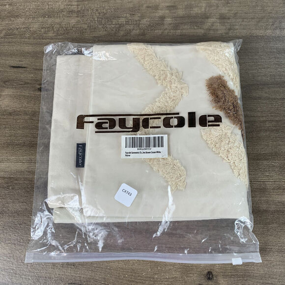 Geometric Chevron Boho Throw Pillow Covers Tufted Soft Pillow Case 18x18, 1PC - Picture 3 of 9